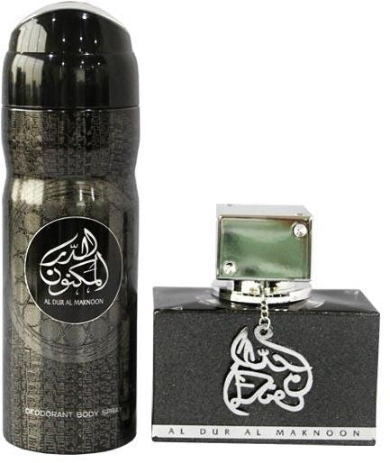 Lattafa Al Dur Al Maknoon Giftset perfume for Men EDP 100 ml + Deo 200ml