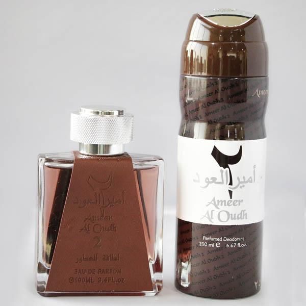 Lattafa Ameer Al Oud Giftset perfume for Men and Woman EDP 100 ml + Deo 200ml
