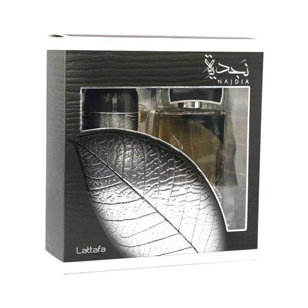 Lattafa Najdia Giftset perfume for Men,EDP 100 ml + Deo 200ml