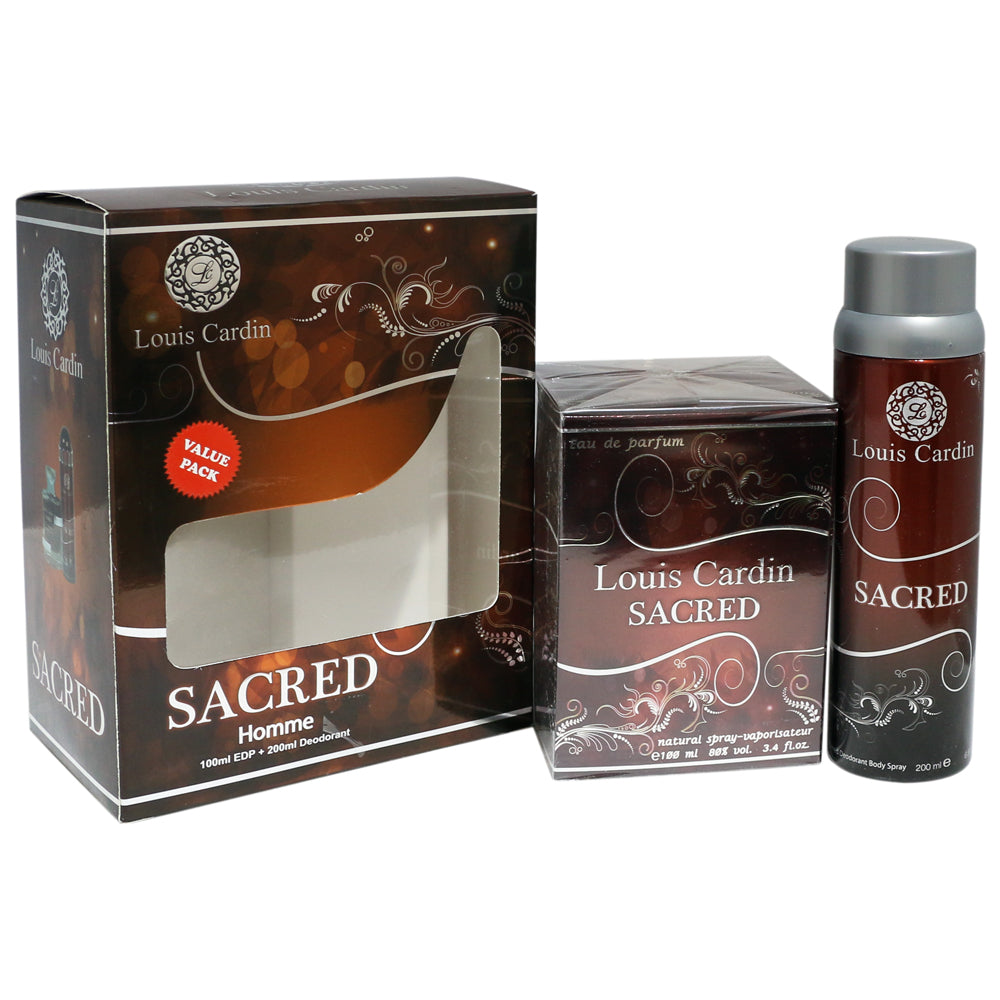 Louis Cardin Sacred Homme Gift Set, 2pcs