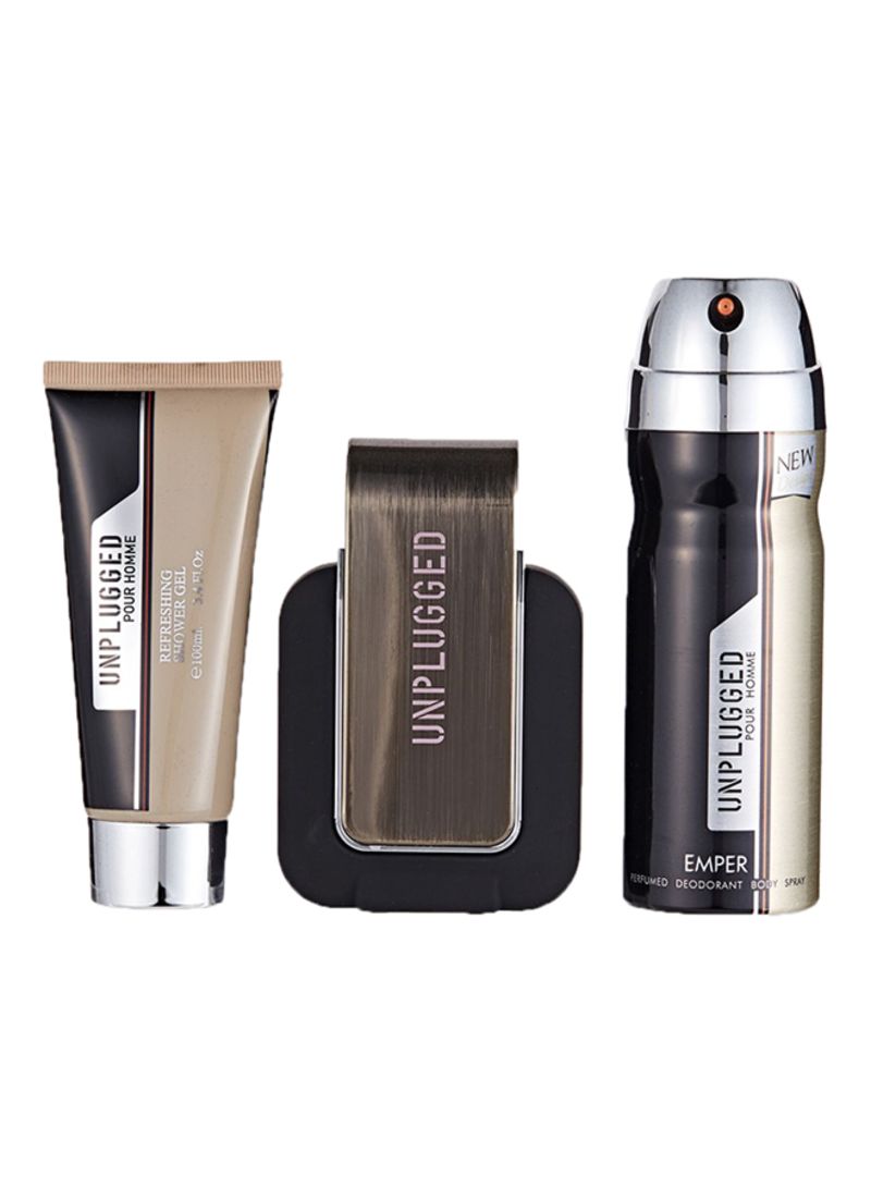 Emper Unplugged Pour Homme Edt 80ml+100ml Shaving Gel+200ml Deo Set