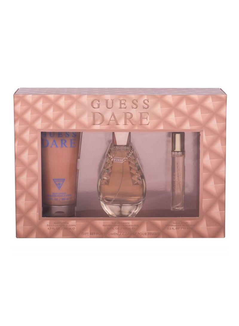 GUESS DARE FOR WOMEN EDT 100ML+200ML BODY LOTION+15ML MINI GIFT SET