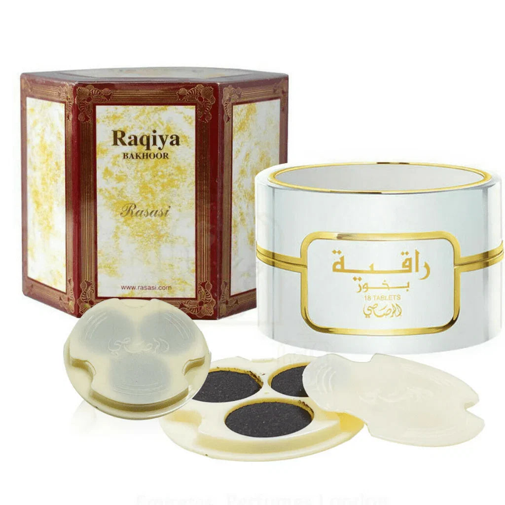 Rasasi Bakhoor Raqiya Incense, 18 Tablets