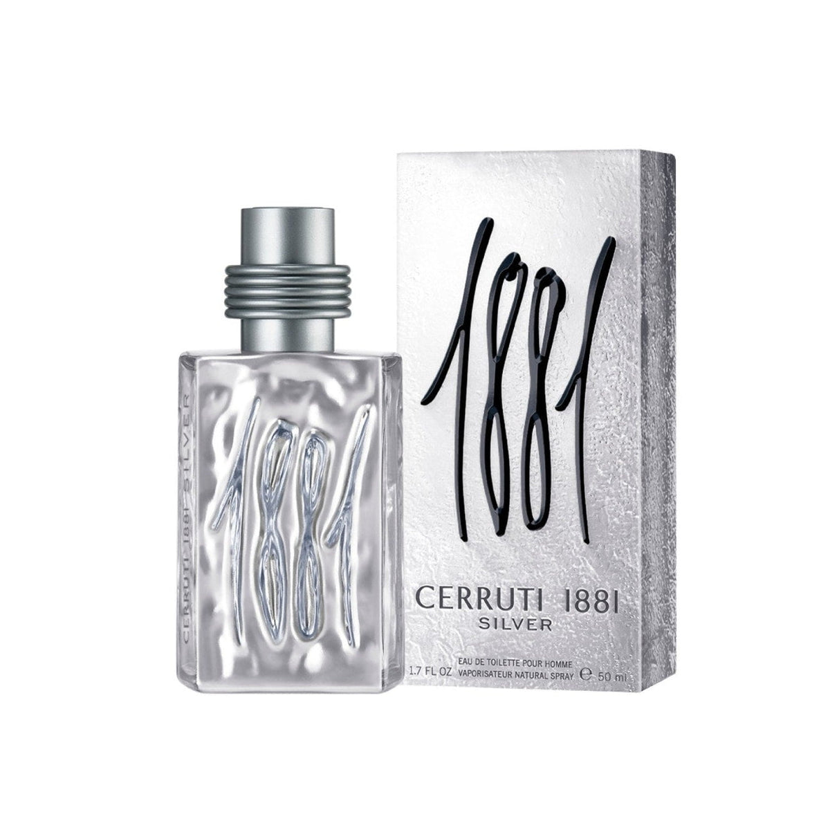 Cerruti 1881 Silver Pour Homme Eau De Toilette For Men - Aromatic Fougere Perfume 50ml