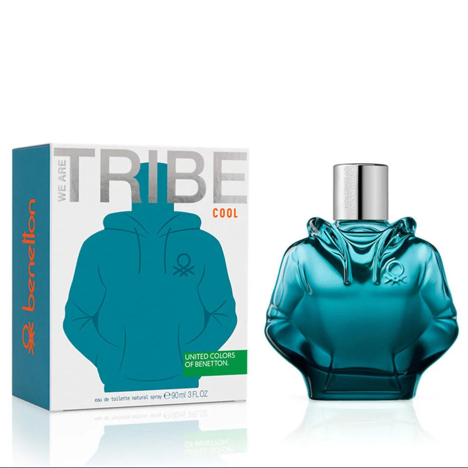 Benetton We Are Tribe Cool Eau De Toilette For Men -Woody Aromatic Perfume 90ml