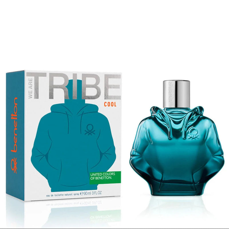 Benetton We Are Tribe Cool Eau De Toilette For Men -Woody Aromatic Perfume 90ml