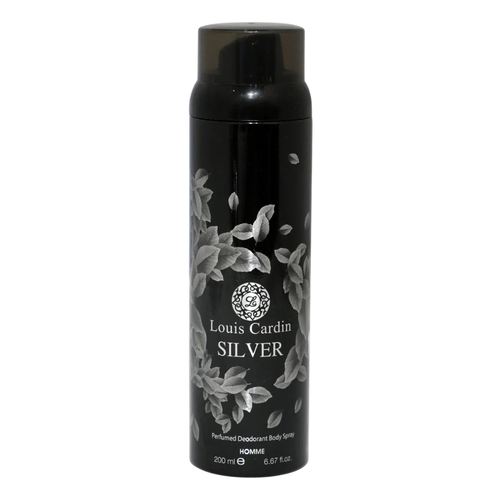 Louis Cardin Silver Perfumed Deodorant Body Spray For Men - 200 ml