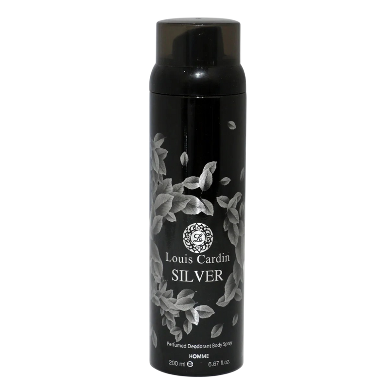 Louis Cardin Silver Perfumed Deodorant Body Spray For Men - 200 ml