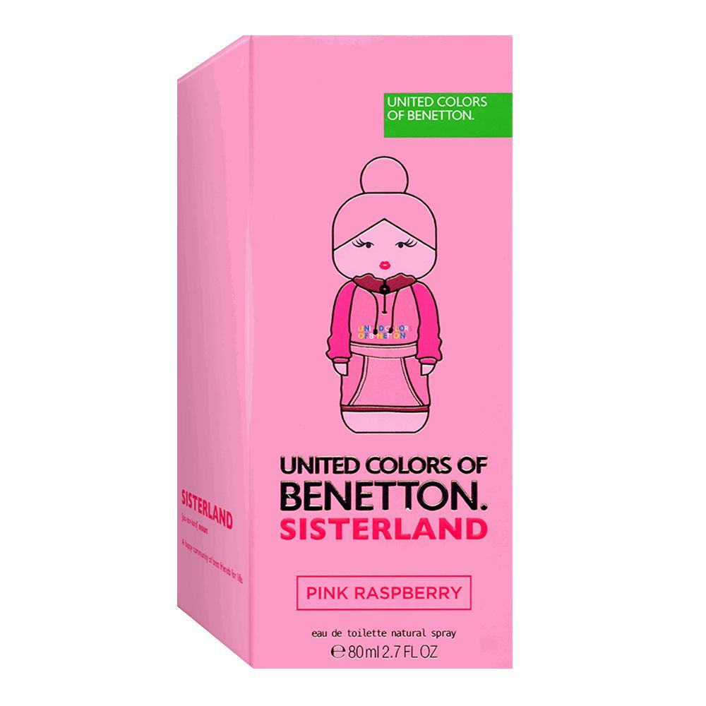 Benetton Sisterland Pink Raspberry Eau de Toilette, Floral Fragrance For Women 80ml