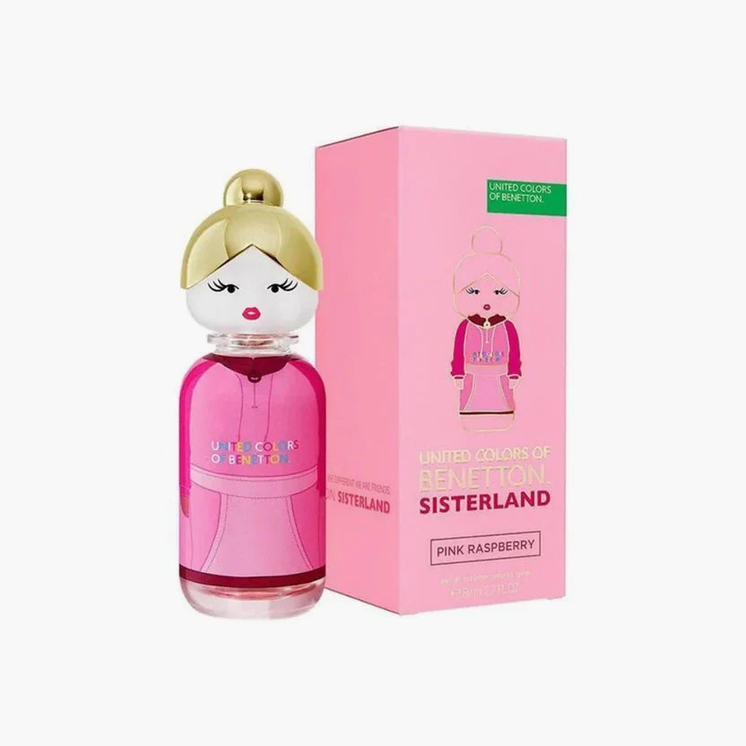 Benetton Sisterland Pink Raspberry Eau de Toilette, Floral Fragrance For Women 80ml