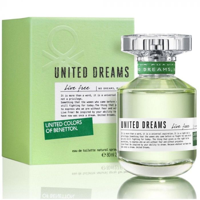 BENETTON UNITED DREAMS LIVE FREE EAU DE TOILETTE SPRAY - PERFUMES FOR WOMEN, 80 ML