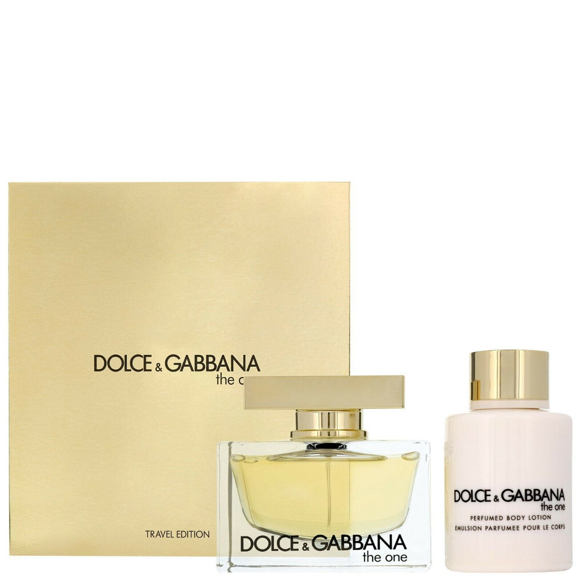 DOLCE & GABBANA THE ONE FOR WOMEN EDP 75ML+100ML BODY LOTION TRAVEL SET