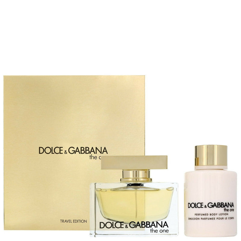DOLCE & GABBANA THE ONE FOR WOMEN EDP 75ML+100ML BODY LOTION TRAVEL SET